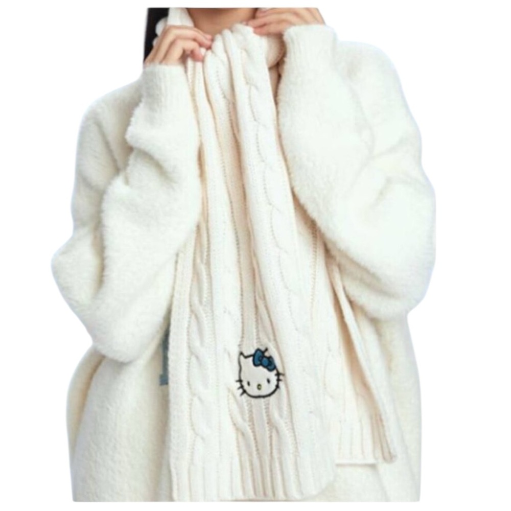 Hello Kitty NWT Cream Sweater with Scarf